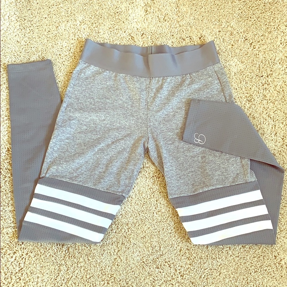 Mid-rise thigh high silver